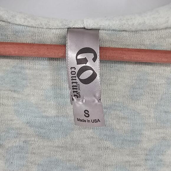 Hooded Duster GO COUTURE Light Blue Small NWT - Picture 3 of 5